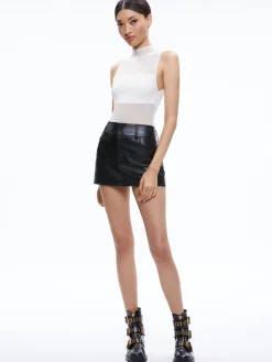 Alice and Olivia NICHOL HIGH NECK SLEEVELESS MESH BODYSUIT *FEATURED SHOPS | CLOTHING