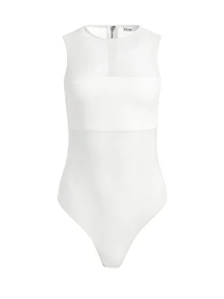 Alice and Olivia NICHOL HIGH NECK SLEEVELESS MESH BODYSUIT *FEATURED SHOPS | CLOTHING