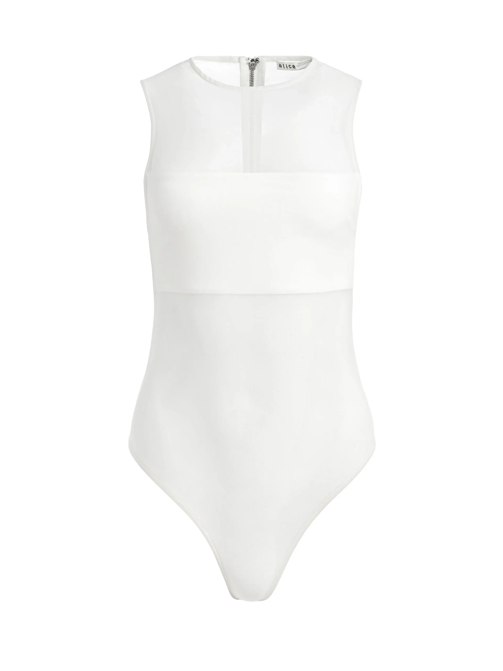 Alice and Olivia NICHOL HIGH NECK SLEEVELESS MESH BODYSUIT *FEATURED SHOPS | CLOTHING