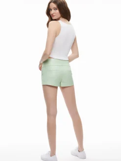 Alice and Olivia OLIVIA VEGAN LEATHER SHORT PISTACHIO*FEATURED SHOPS | CLOTHING