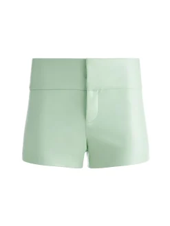 Alice and Olivia OLIVIA VEGAN LEATHER SHORT PISTACHIO*FEATURED SHOPS | CLOTHING
