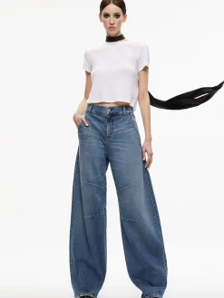 Alice and Olivia PARKER LOW RISE BALLOON LEG JEAN AVERY BLUE*FEATURED SHOPS | CLOTHING | CLOTHING