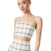 Alice and Olivia PEARLE SPAGHETTI STRAP BUSTIER OFF WHITE/BLACK*FEATURED SHOPS | CLOTHING