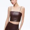 Alice and Olivia PEARLE VEGAN LEATHER BUSTIER TOP + SIOBHAN VEGAN LEATHER MAXI SKIRT *CLOTHING