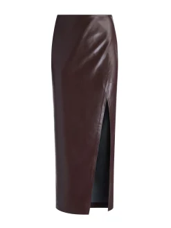 Alice and Olivia PEARLE VEGAN LEATHER BUSTIER TOP + SIOBHAN VEGAN LEATHER MAXI SKIRT *CLOTHING