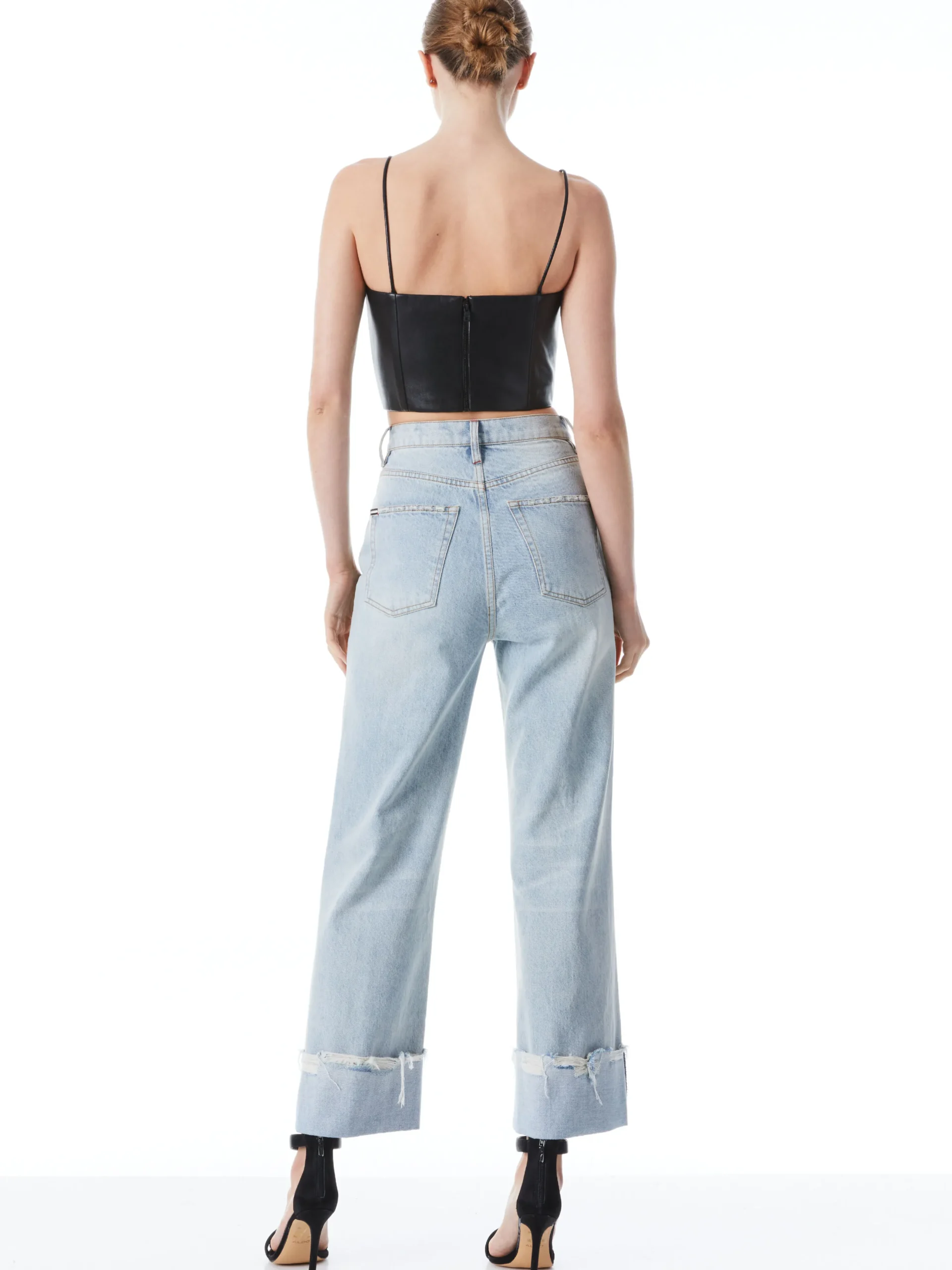 Alice and Olivia PEARLE VEGAN LEATHER SPAGHETTI STRAP BUSTIER *FEATURED SHOPS | FEATURED SHOPS | CLOTHING