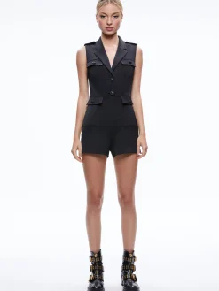 Alice and Olivia PHILLIS UTILITY SLEEVELESS ROMPER *FEATURED SHOPS | CLOTHING