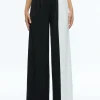 Alice and Olivia POMPEY COLOR BLOCK PANT BLACK/OFF WHITE*FEATURED SHOPS | FEATURED SHOPS | CLOTHING