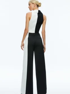 Alice and Olivia POMPEY COLOR BLOCK PANT BLACK/OFF WHITE*FEATURED SHOPS | FEATURED SHOPS | CLOTHING