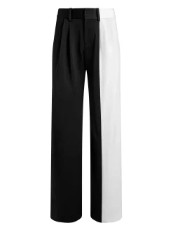 Alice and Olivia POMPEY COLOR BLOCK PANT BLACK/OFF WHITE*FEATURED SHOPS | FEATURED SHOPS | CLOTHING