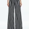 Alice and Olivia POMPEY HIGH WAISTED PLEATED PANTS DREAM STRIPE BLACK*FEATURED SHOPS | FEATURED SHOPS | CLOTHING