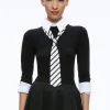 Alice and Olivia PORLA COLLARED TIE SWEATER BLACK COMBO*FEATURED SHOPS | FEATURED SHOPS | CLOTHING