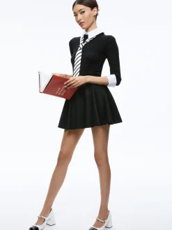 Alice and Olivia PORLA COLLARED TIE SWEATER BLACK COMBO*FEATURED SHOPS | FEATURED SHOPS | CLOTHING