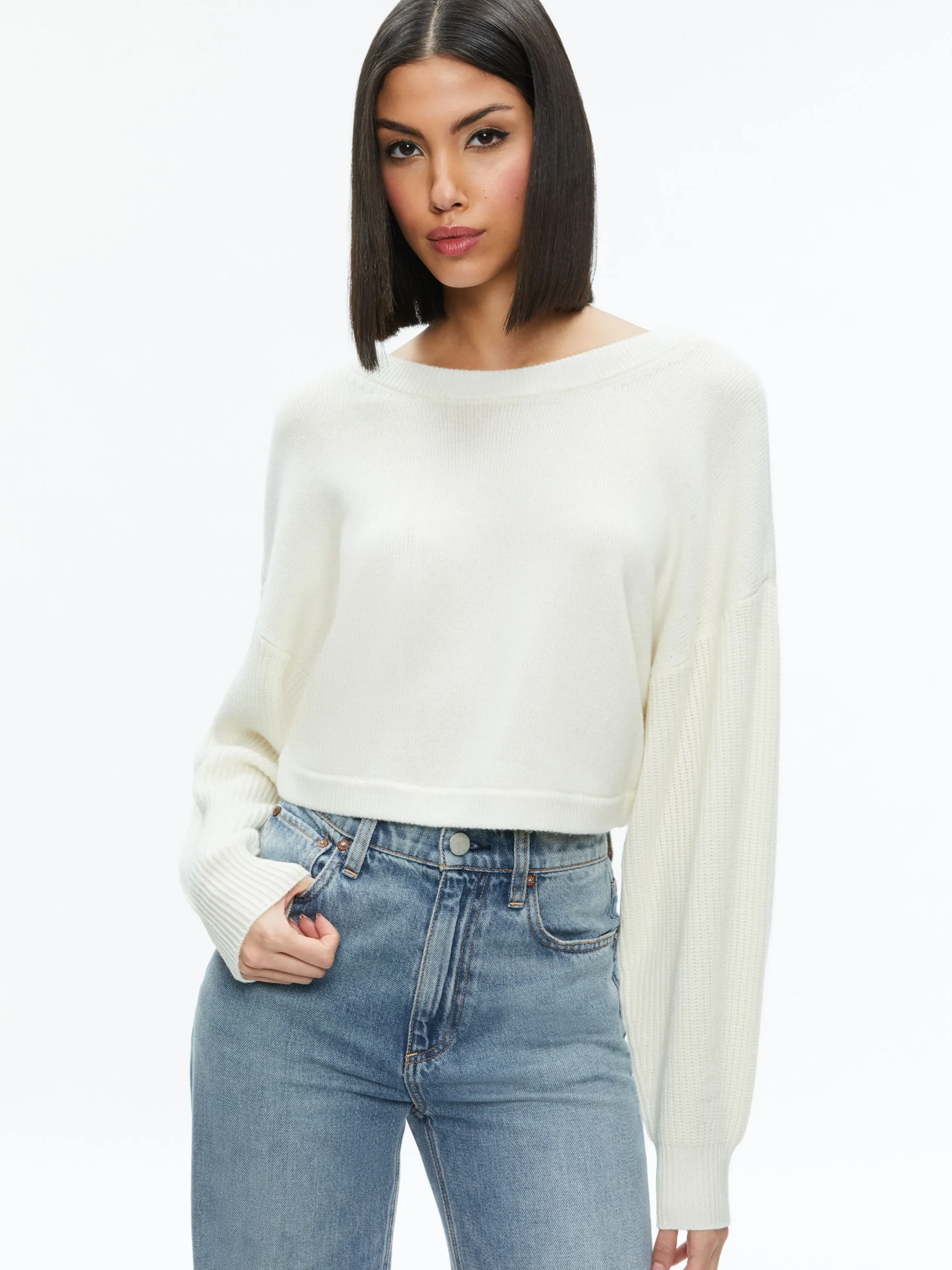 Alice and Olivia POSEY CREWNECK SWEATER *CLOTHING