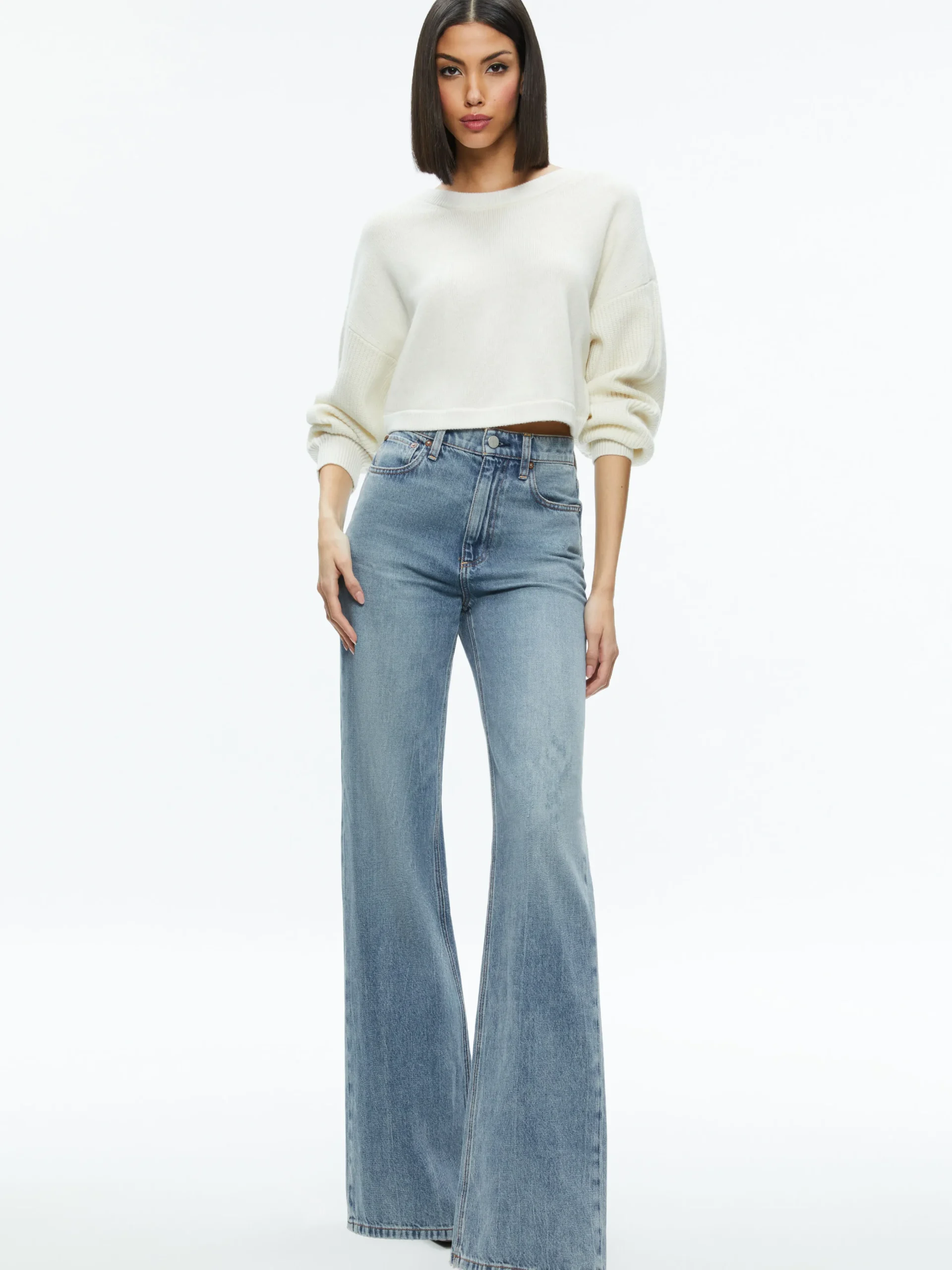 Alice and Olivia POSEY CREWNECK SWEATER *CLOTHING