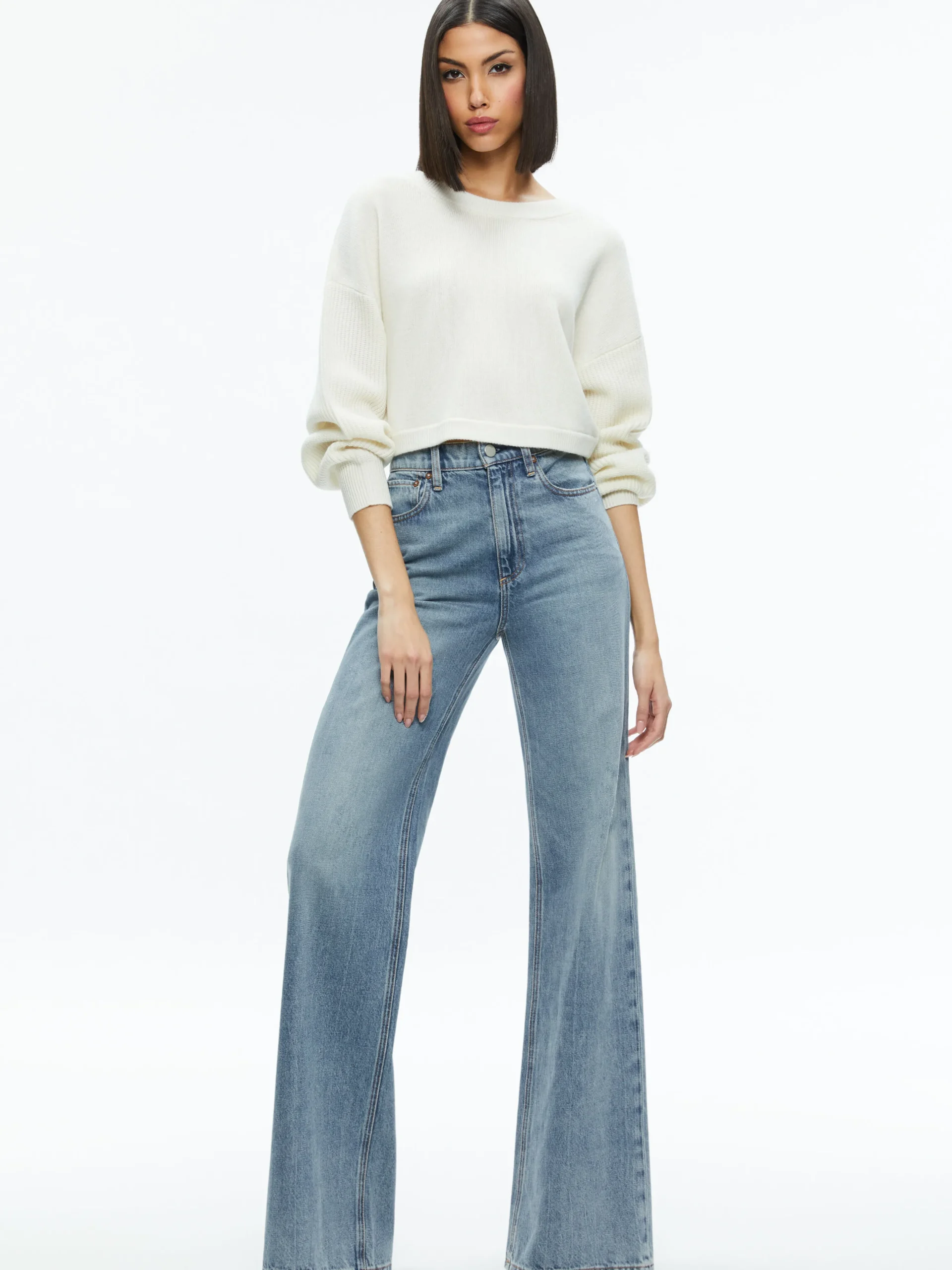 Alice and Olivia POSEY CREWNECK SWEATER *CLOTHING