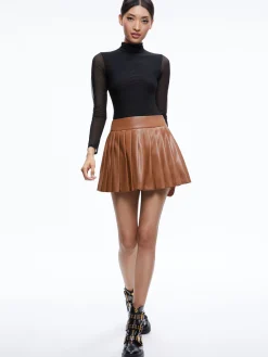 Alice and Olivia PURA VEGAN LEATHER PLEATED SKORT *FEATURED SHOPS | CLOTHING | CLOTHING