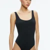 Alice and Olivia REMY SCOOP REVERSIBLE BODYSUIT BLACK/OFF WHITE*FEATURED SHOPS | FEATURED SHOPS | CLOTHING