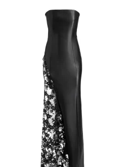 Alice and Olivia RETHA VEGAN LEATHER LACE MAXI DRESS BLACK*FEATURED SHOPS | DRESSES | DRESSES | CLOTHING