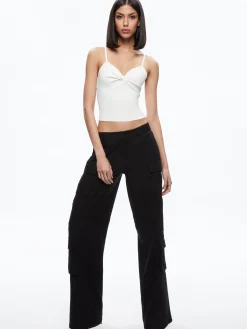 Alice and Olivia RHONA TWIST FRONT TANK *CLOTHING