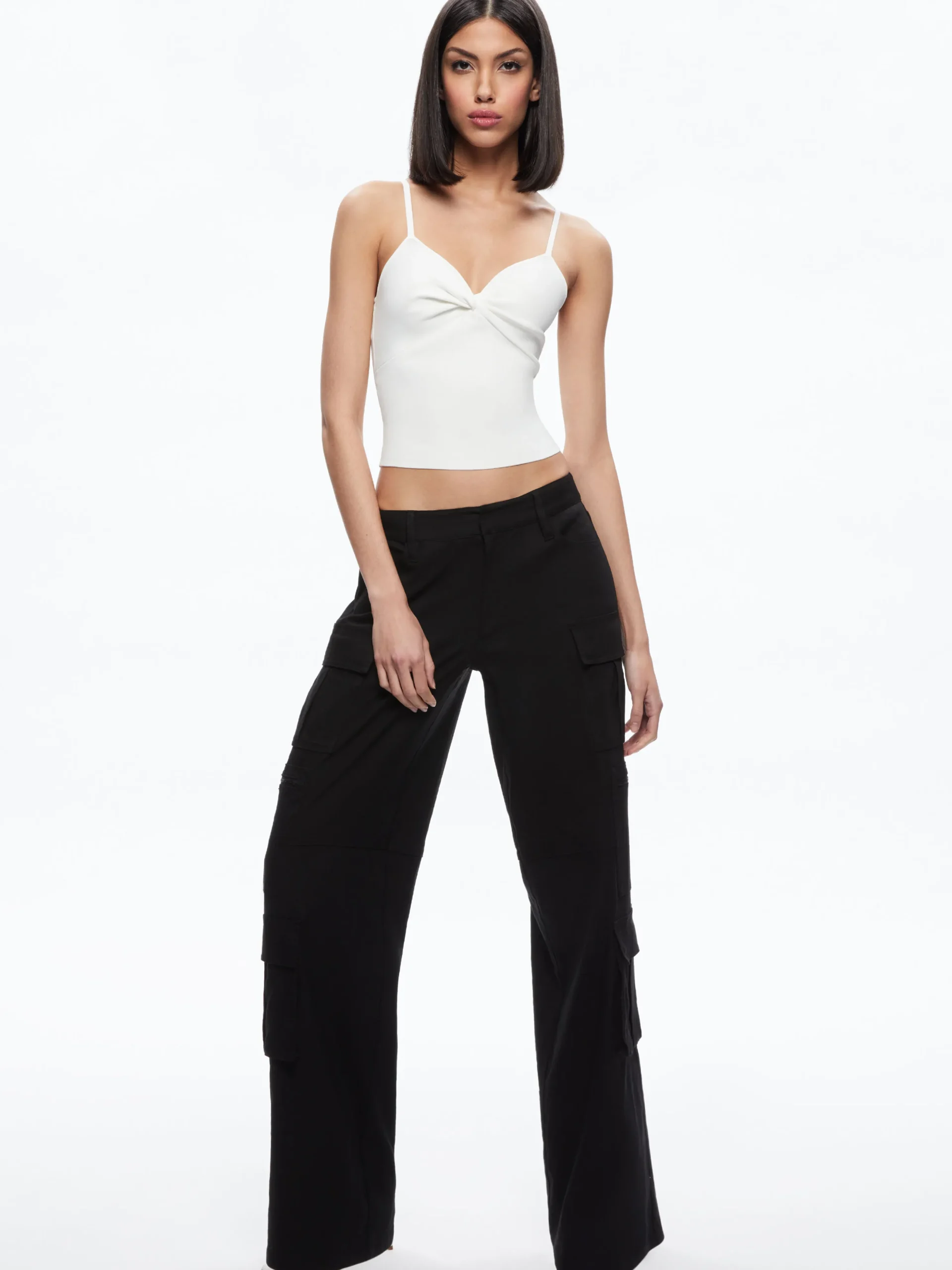 Alice and Olivia RHONA TWIST FRONT TANK *CLOTHING