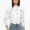 Alice and Olivia RIA VEGAN LEATHER MOTO JACKET OFF WHITE*FEATURED SHOPS | FEATURED SHOPS | CLOTHING