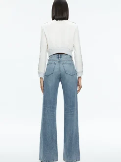 Alice and Olivia RIA VEGAN LEATHER MOTO JACKET OFF WHITE*FEATURED SHOPS | FEATURED SHOPS | CLOTHING