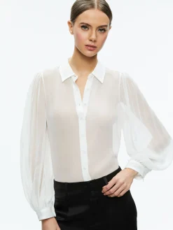 Alice and Olivia ROANNE SHEER BLOUSE *FEATURED SHOPS | FEATURED SHOPS | CLOTHING