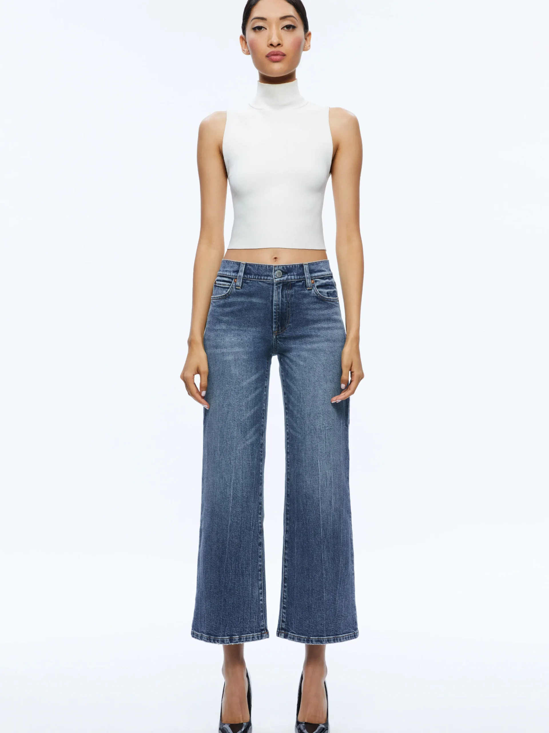 Alice and Olivia ROXIE KICK FLARE JEAN BROOKLYN BLUE*FEATURED SHOPS | FEATURED SHOPS | CLOTHING | CLOTHING
