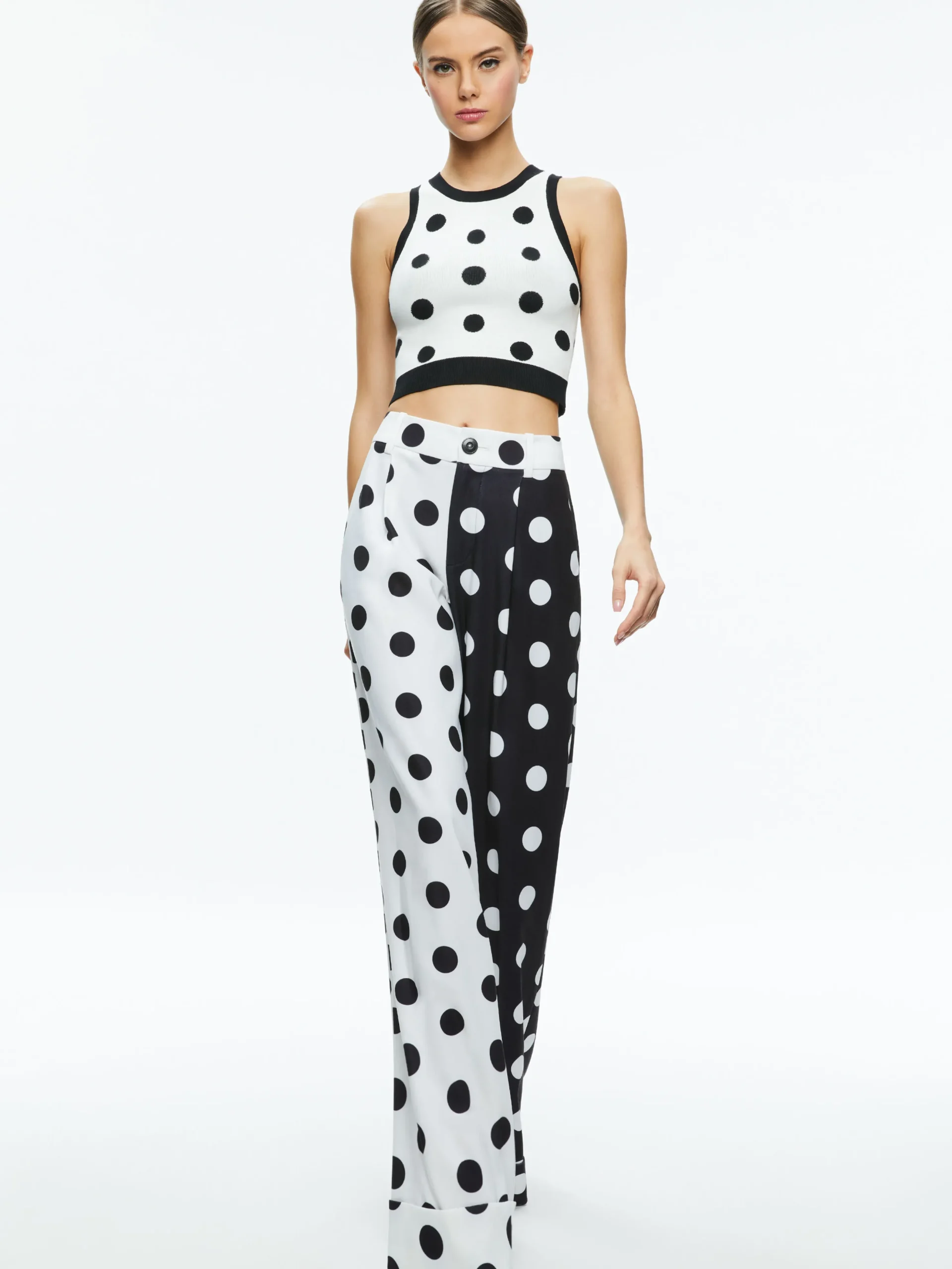 Alice and Olivia RYDEL CROPPED TANK + TOMASA HIGH RISE PANT *CLOTHING