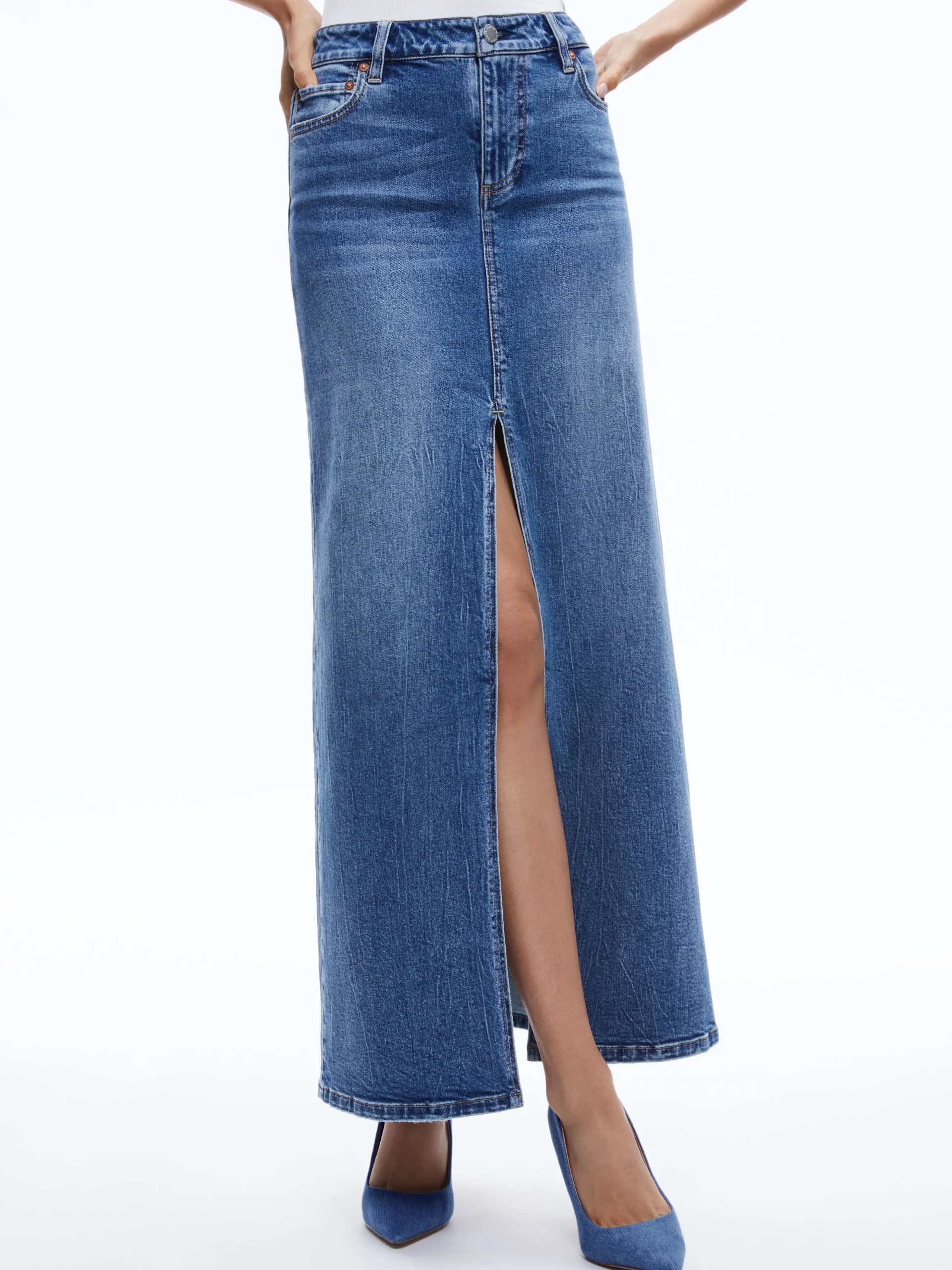Alice and Olivia RYE DENIM MAXI SKIRT BROOKLYN BLUE*FEATURED SHOPS | FEATURED SHOPS | CLOTHING