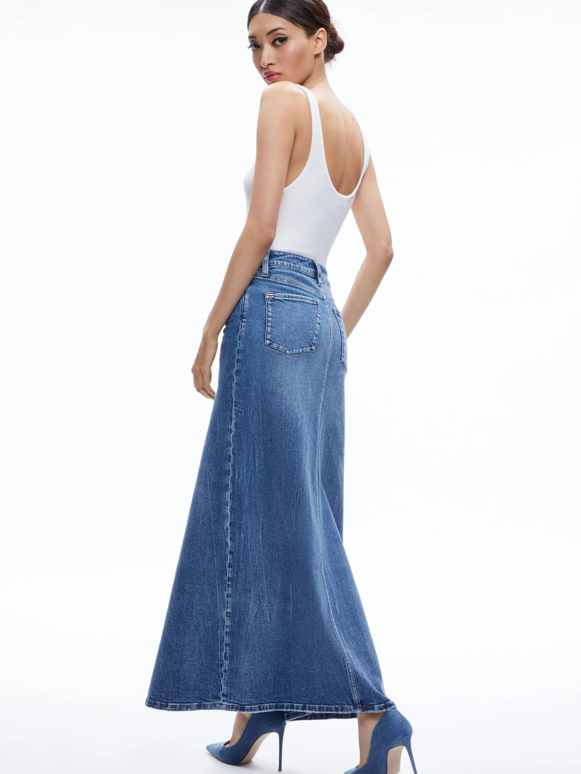Alice and Olivia RYE DENIM MAXI SKIRT BROOKLYN BLUE*FEATURED SHOPS | FEATURED SHOPS | CLOTHING