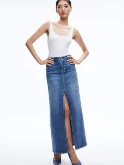 Alice and Olivia RYE DENIM MAXI SKIRT BROOKLYN BLUE*FEATURED SHOPS | FEATURED SHOPS | CLOTHING