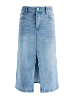 Alice and Olivia RYE MIDI DENIM SKIRT LIGHTNING BLUE*FEATURED SHOPS | CLOTHING