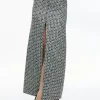 Alice and Olivia RYE TWEED MAXI SKIRT BLACK/OFF WHITE*FEATURED SHOPS | CLOTHING