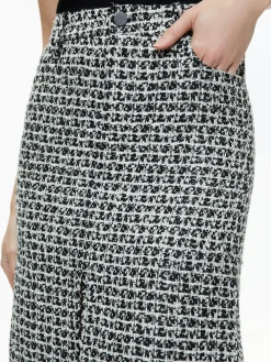 Alice and Olivia RYE TWEED MAXI SKIRT BLACK/OFF WHITE*FEATURED SHOPS | CLOTHING