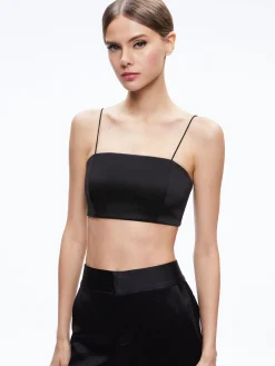 Alice and Olivia SASHA THIN STRAP CROP TOP *CLOTHING