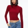 Alice and Olivia SENAIDA CROPPED MOCK NECK PULLOVER *CLOTHING