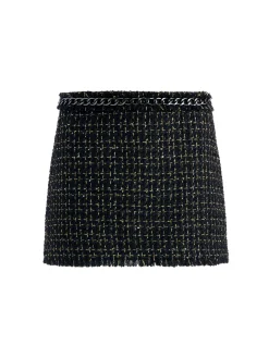 Alice and Olivia SHAN TWEED CHAIN TRIM BLAZER + JALEN CHAIN MINI SKIRT *CLOTHING
