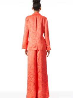 Alice and Olivia SHANDA PAJAMA BLAZER BRIGHT CORAL*CLOTHING