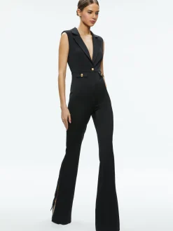 Alice and Olivia SHOSHANNA SLEEVELESS TUXEDO JUMPSUIT BLACK*FEATURED SHOPS | FEATURED SHOPS | CLOTHING