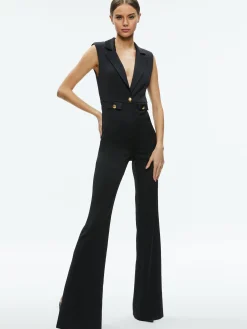 Alice and Olivia SHOSHANNA SLEEVELESS TUXEDO JUMPSUIT BLACK*FEATURED SHOPS | FEATURED SHOPS | CLOTHING