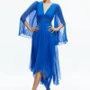Alice and Olivia SION SUNBURST PLEATED MAXI DRESS SAPPHIRE*DRESSES | CLOTHING