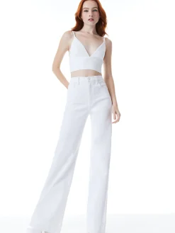 Alice and Olivia SOFIA HIGH RISE BOYFRIEND JEAN WHITE*FEATURED SHOPS | CLOTHING | CLOTHING