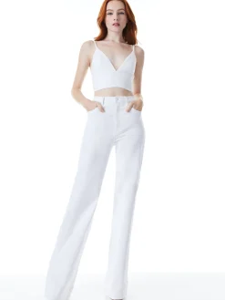 Alice and Olivia SOFIA HIGH RISE BOYFRIEND JEAN WHITE*FEATURED SHOPS | CLOTHING | CLOTHING