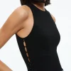 Alice and Olivia SOLEIL OPEN SIDE TANK BLACK*CLOTHING