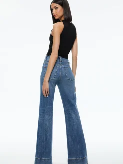 Alice and Olivia SOLEIL OPEN SIDE TANK BLACK*CLOTHING