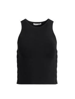 Alice and Olivia SOLEIL OPEN SIDE TANK BLACK*CLOTHING