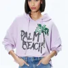 Alice and Olivia SUNNY BOXY CROPPED HOODIE LAVENDER*CLOTHING | CLOTHING
