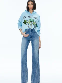 Alice and Olivia SUNNY BOXY CROPPED HOODIE ICE*CLOTHING | CLOTHING